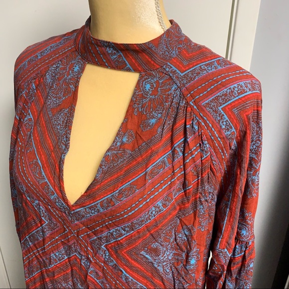 Free People Walking On a Dream Keyhole V-Cut-Out Choker Tunic - Picture 3 of 9